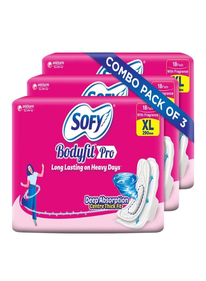 Sofy Bodyfit Pro XL - 290mm | 54 pads | Women Sanitary Pads | Leakage Protection | Long Lasting | Deep Absorption | Centre Thick Fit | Comfy Dry Cover | X-Large - Image 1